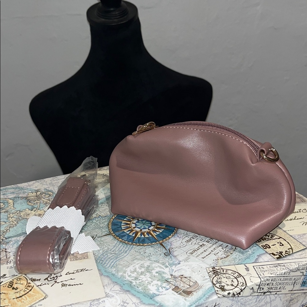 Anthropologie mini crossbody makeup pouch